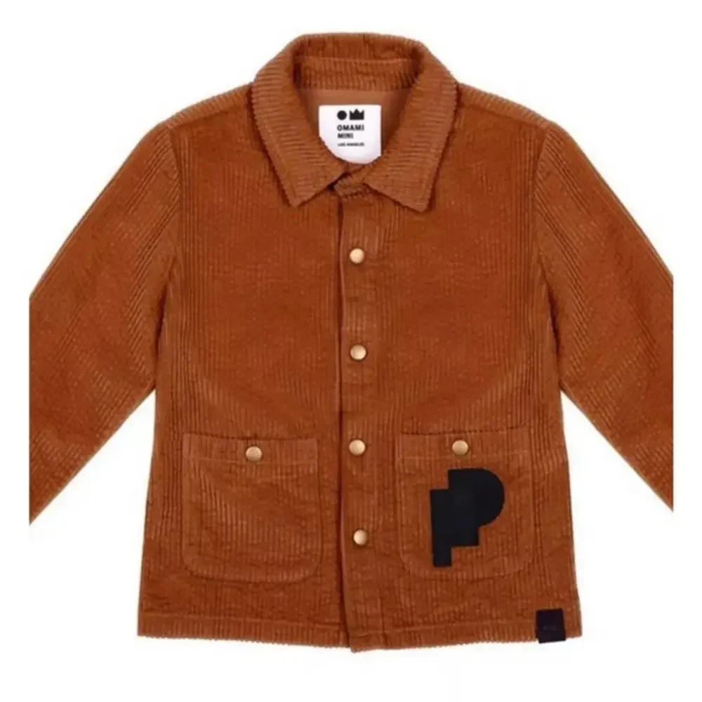 Omani mini Unisex Kids Corduroy Work Shirt Jacket Rust Size 10 New no tags